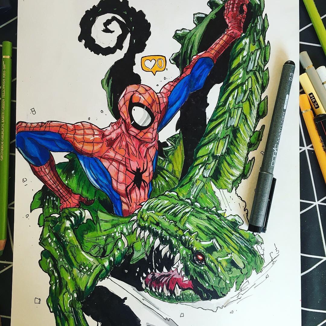 Dibujando al el hombre araña (Spiderman) – Hrnandez Art